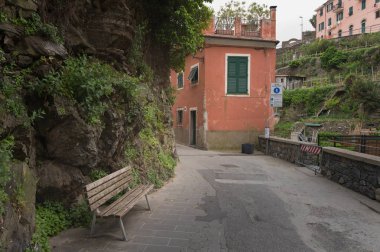 vernazza görünümü. Vernazza bir yer alan la spezia eyaletinin, liguria, Kuzeybatı İtalya İtalya'nın yeri