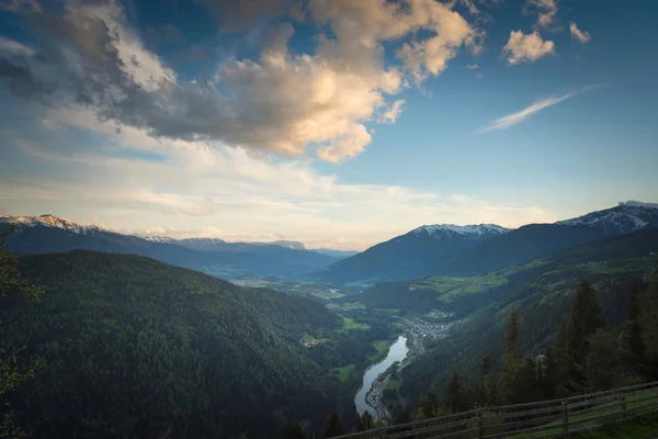 Maravillosa Vista Atardecer Los Dolomitas Trentino Alto Adigio Italia —  Fotos de Stock