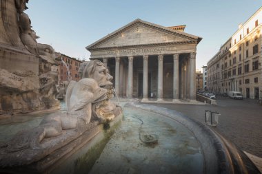 pantheon sabah bir bakış. Roma. İtalya.