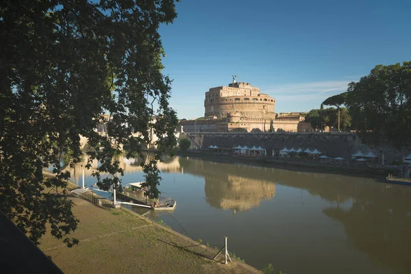 Castel Sant Angelo Mausoléu Adriano Roma Itália Construído Roma Antiga — Fotografia de Stock