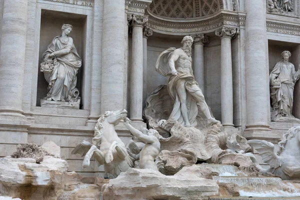 Πηγή Trevi Fontana Trevi Στη Ρώμη Ιταλία — Φωτογραφία Αρχείου