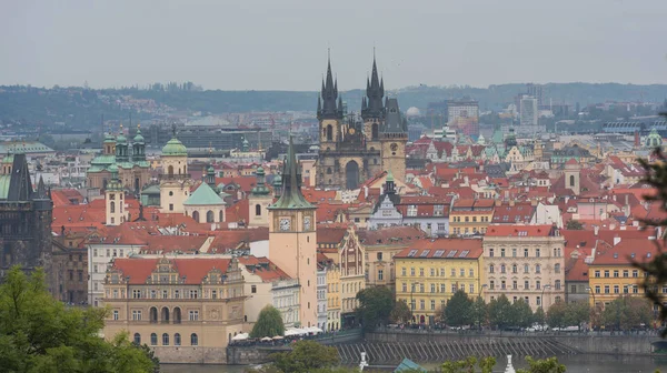 プラハ旧市街 ティーンでプラハ チェコ共和国の前に神の母の教会 アーキテクチャとプラハ プラハのハガキのランドマーク — ストック写真