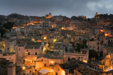 Sassi matera, antik kenti, matera manzara güne göre antik kent, Matera Sassi ayrıntılarını manzara gün, tarihi merkezi