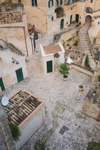 Sassi Της Matera Αρχαία Πόλη Matera Τοπίο Μέρα Λεπτομέρειες Της — Φωτογραφία Αρχείου
