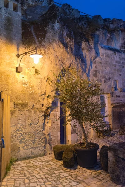 Detail Narrow Street Ancient Town Matera Sassi Matera European Capital — Stock Photo, Image