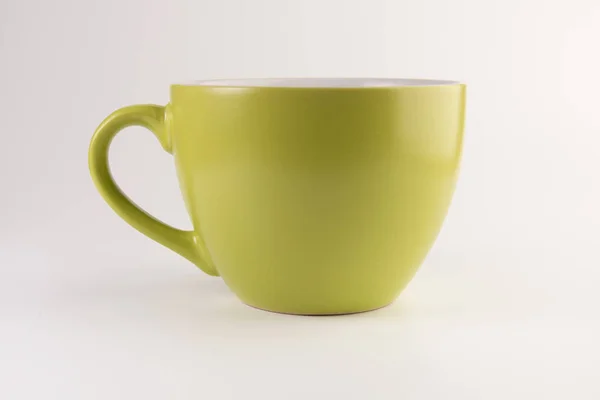 Пустой Чашку Чая Кофе Кружку Изолированы Белом Фоне — стоковое фото