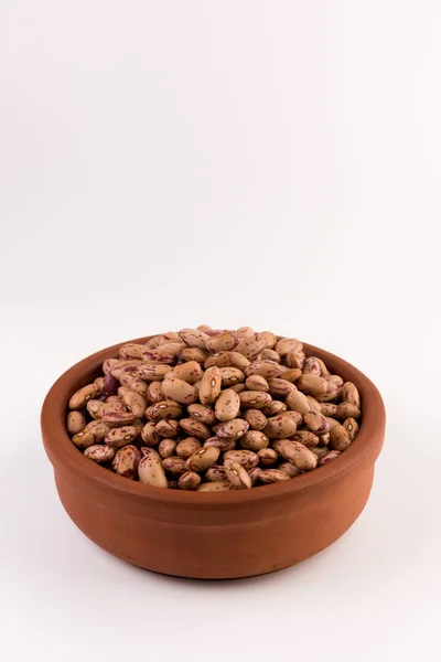 Plate Beans White Background — Stock Photo, Image