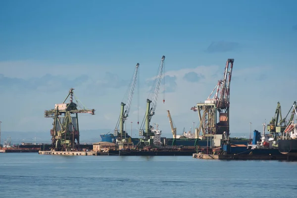 Industrial Shipping Cranes Port Taranto Italy Puglia — Stock Photo, Image