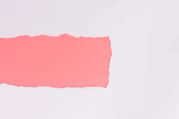 White Torn Paper Pink Background — Stock Photo, Image
