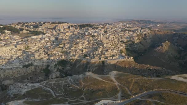 Vista Aérea Matera Italia — Vídeos de Stock