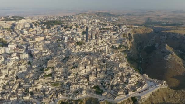 Aerial View Matera Italy — Stock Video