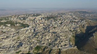 Matera, İtalya'nın havadan görünümü