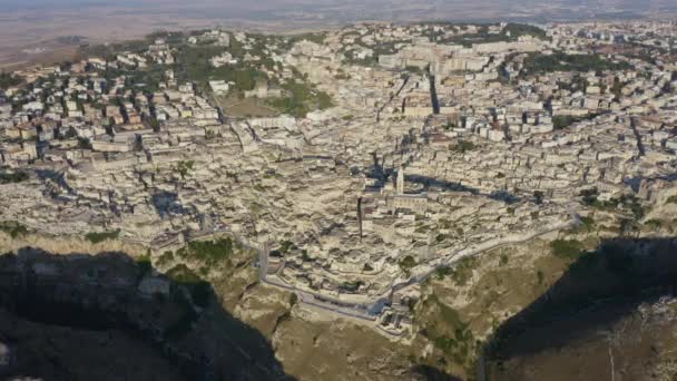 Aerial View Matera Italy — Stock Video