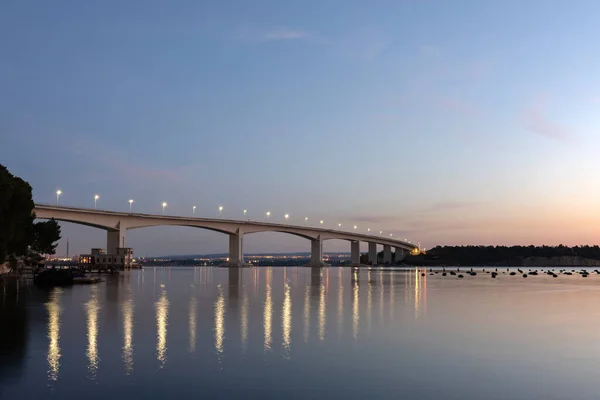 Puente Punta Penna Taranto Amanecer — Foto de Stock