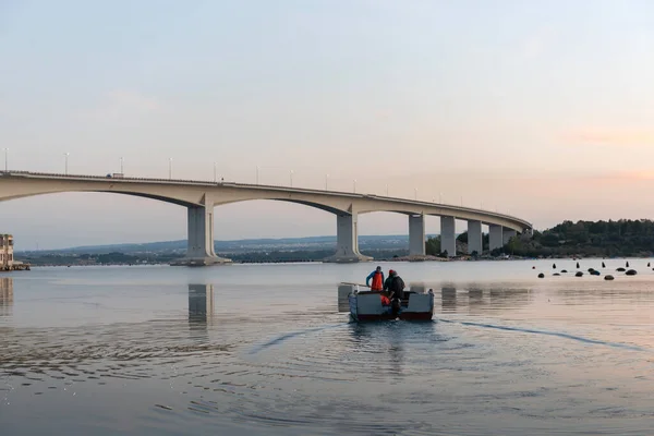 Puente Punta Penna Taranto Amanecer — Foto de Stock