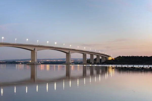 Puente Punta Penna Taranto Amanecer — Foto de Stock