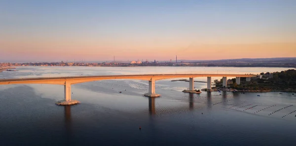 Puente Punta Penna Taranto Amanecer — Foto de Stock