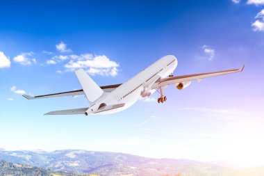 uçak uçak taşıma tayyare ulaşım seyahat traveler uçuş fly air uçak gezi jet iş cennet Havaalanı kavramı - stok görüntü