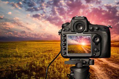 fotoğraf görünümü kamera fotoğrafçı objektif lense video fotoğraf dijital cam odak manzara fotoğraf renk kavramı gündoğumu günbatımı güneş ışık gökyüzü bulut - stok görüntü bulanık
