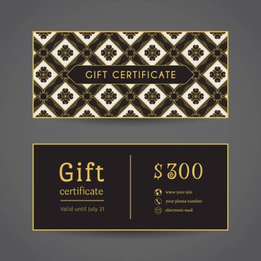 Vintage hediye sertifikası