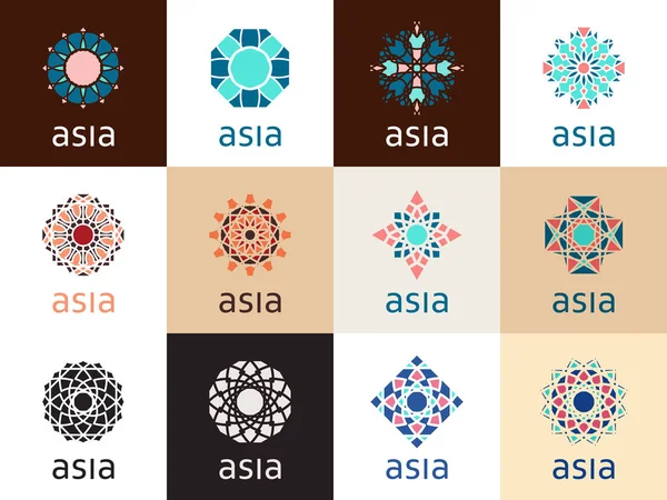 Oriental geometric symbols — Stock Vector