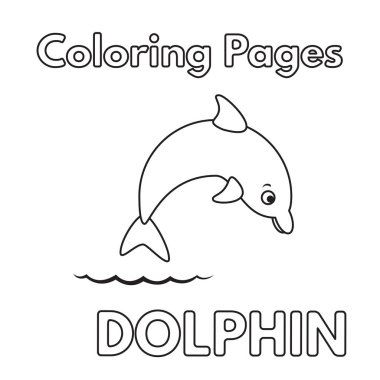 Çizgi film yunus boyama kitabı