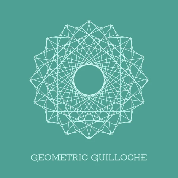 Vector geometrische Guilloche rozet — Stockvector