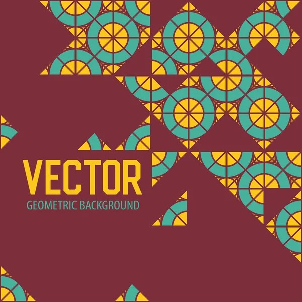 Geometrické dlaždice dekorace pozadí — Stockový vektor