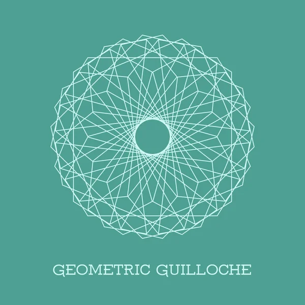 Vetor Guilhochê Geométrico Rosette —  Vetores de Stock