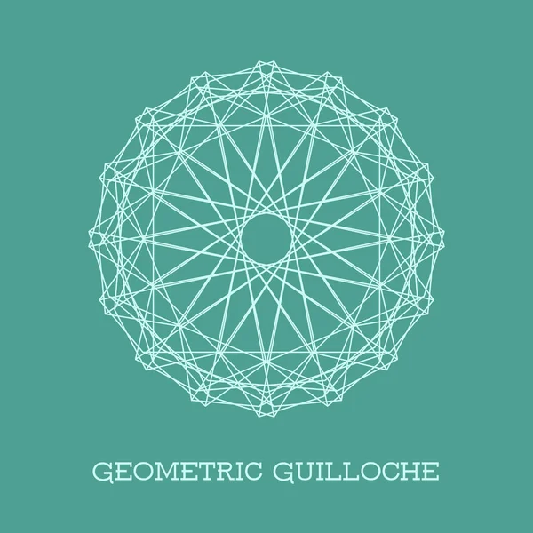 Vetor Guilhochê Geométrico Rosette —  Vetores de Stock