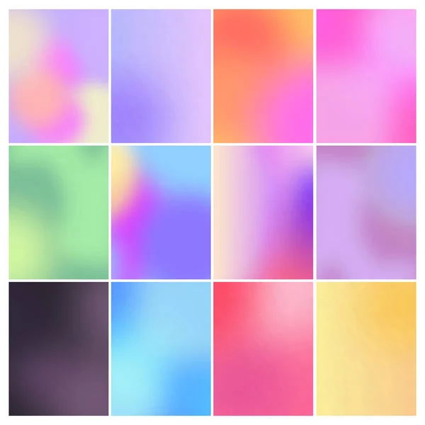 色グラデーションの背景のセット — ストックベクタ