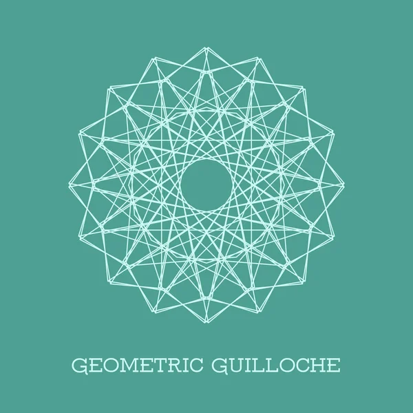 Rosetta geometrica guilloché vettoriale — Vettoriale Stock