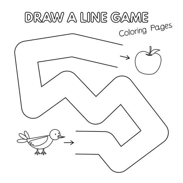 Desenhos animados pássaro colorir livro jogo para crianças — Vetor de Stock