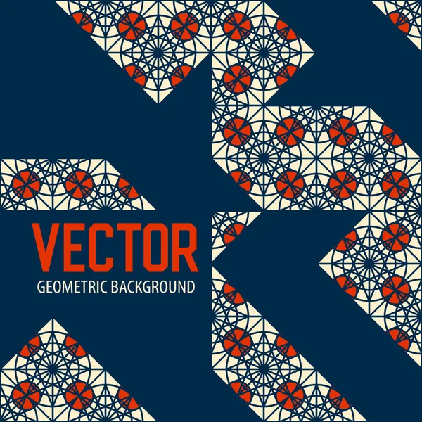 Azulejos geométricos decoración fondo — Vector de stock