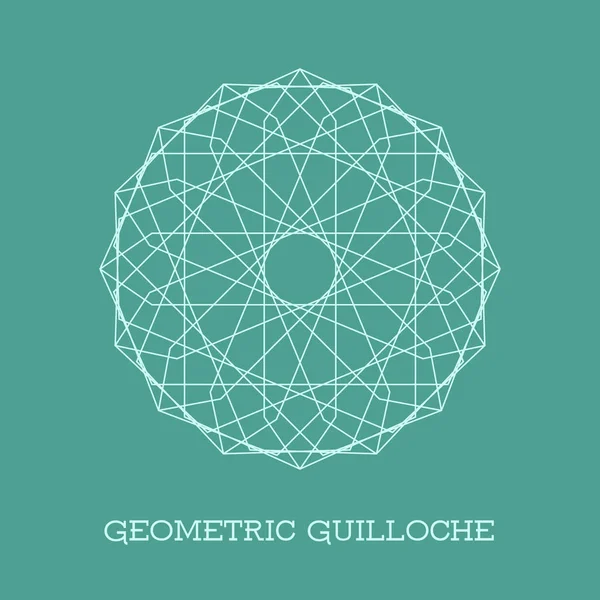 Vetor Guilhochê Geométrico Rosette — Vetor de Stock