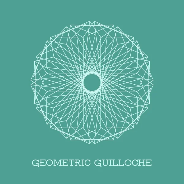 Vektorgeometrische Guilloché-Rosette — Stockvektor