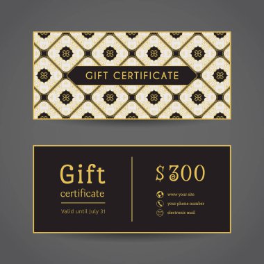 Vintage hediye sertifikası
