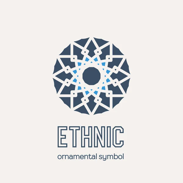 Mosaïque vectorielle emblème ethnique — Image vectorielle