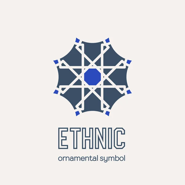Mosaïque vectorielle emblème ethnique — Image vectorielle