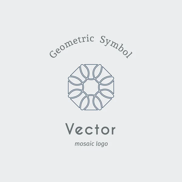 Símbolo geométrico linear asiático vetorial — Vetor de Stock