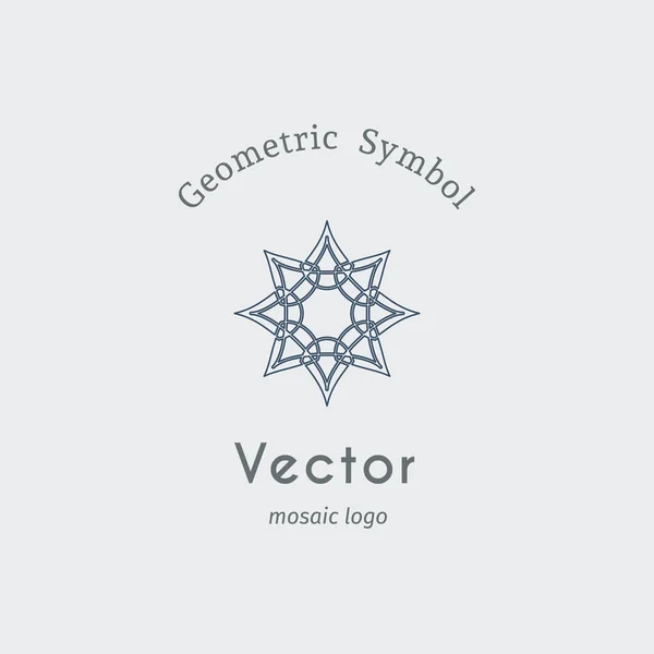 Vektor asiatisk linjär geometrisk symbol — Stock vektor