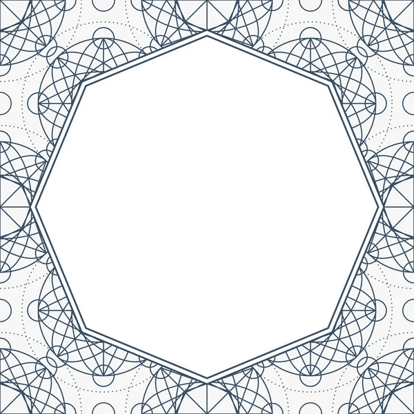 Vector lineaire geometrie achtergrond met frame — Stockvector