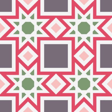 Vektör Asya Geometrik Deseni