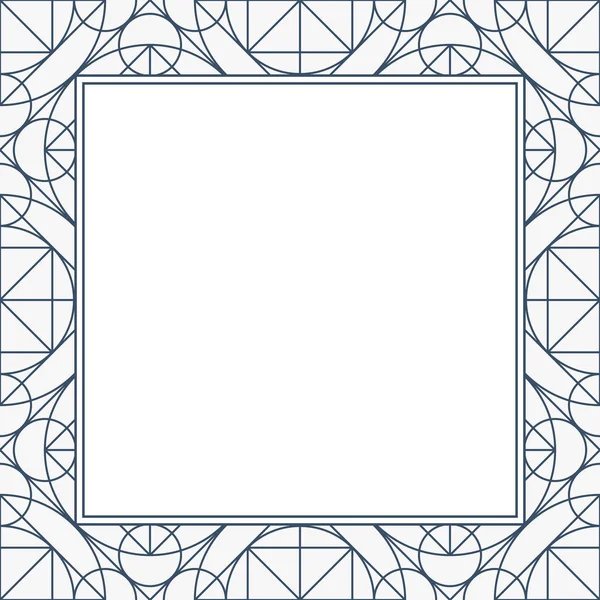 Fond géométrique linéaire vectoriel avec cadre — Image vectorielle