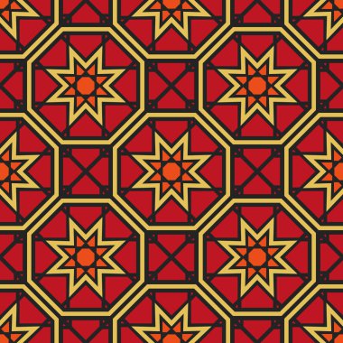 Vektör Asya Geometrik Deseni