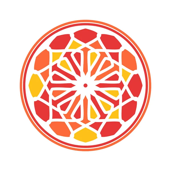 Kleurrijke Mandala Vector Cirkelvormige Ornament — Stockvector