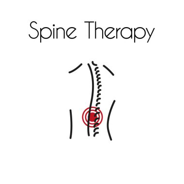 Genç Adam 'ın Vektör Sırt Ağrısı Doğrusal Simgesi