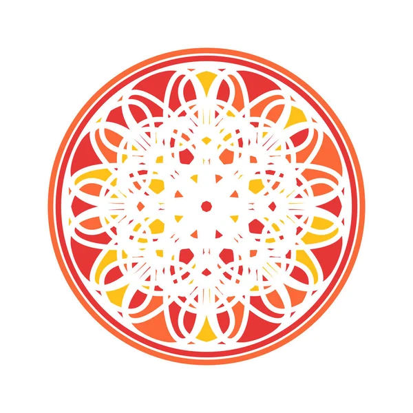 Bunte Mandala Vector Circular Ornament — Stockvektor