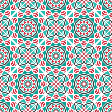 Vektör Asya Geometrik Deseni