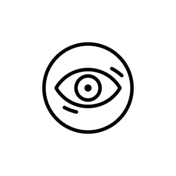 Icono lineal de cirugía ocular láser vectorial — Vector de stock